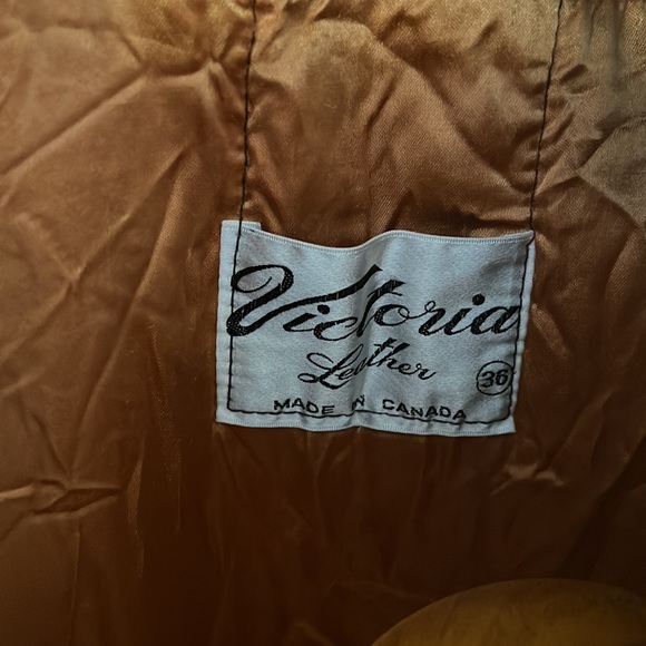Victoria leather 60’s jacket belted vintage good condition with removable liner - Picture 10 of 15